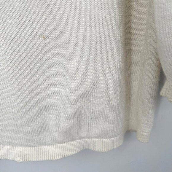 Lands’ End chunky collared cardigan sweater woman’s size Large 14 16 - Picture 9 of 10